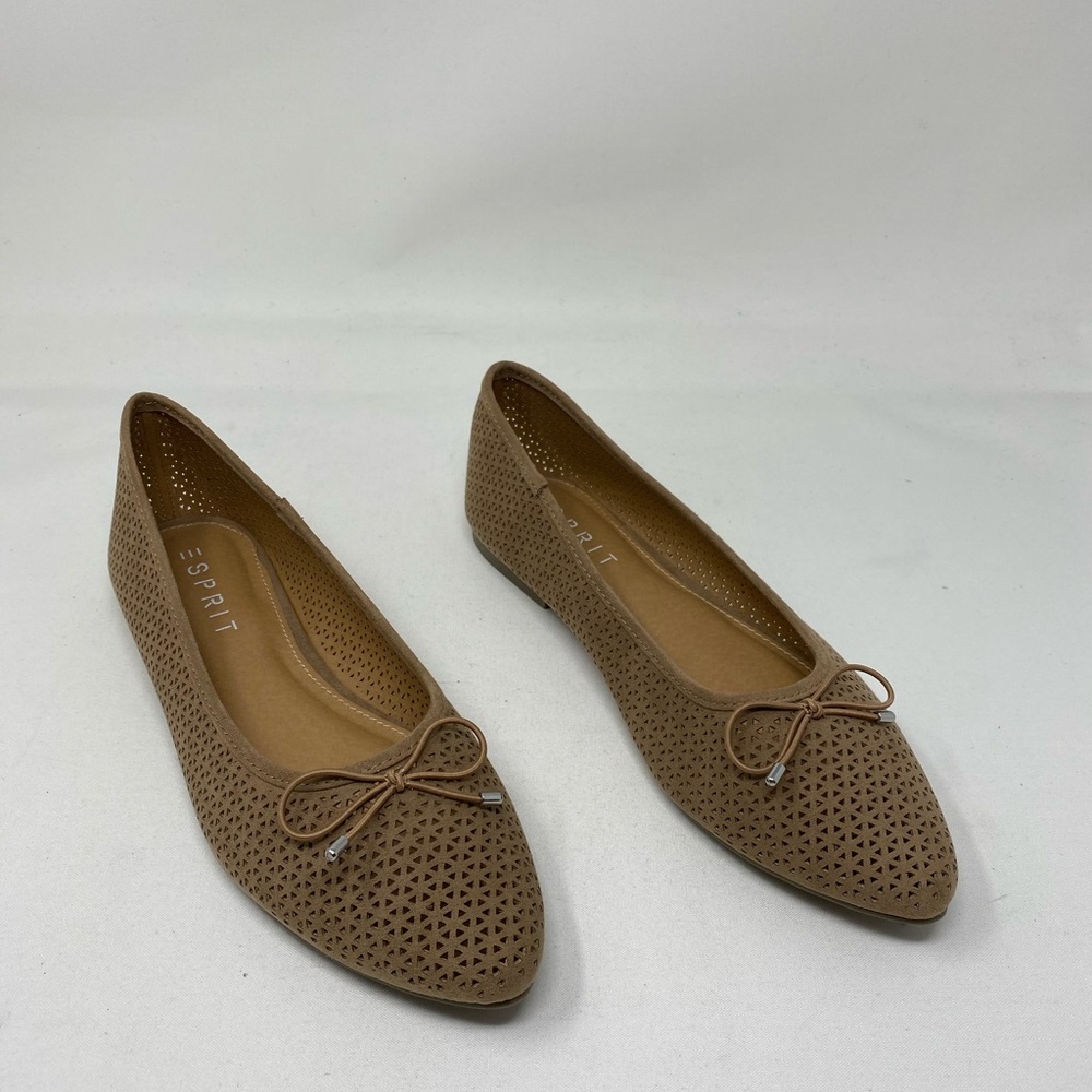 Esprit Brown Flats with Bow Detail NWOT